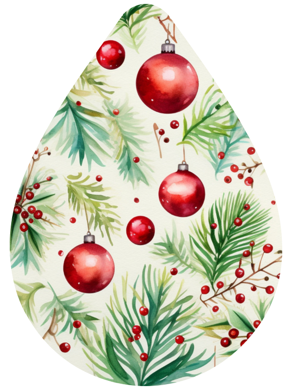 Christmas Tear Drop Earrings