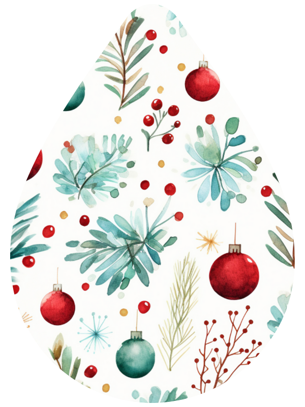 Christmas Tear Drop Earrings