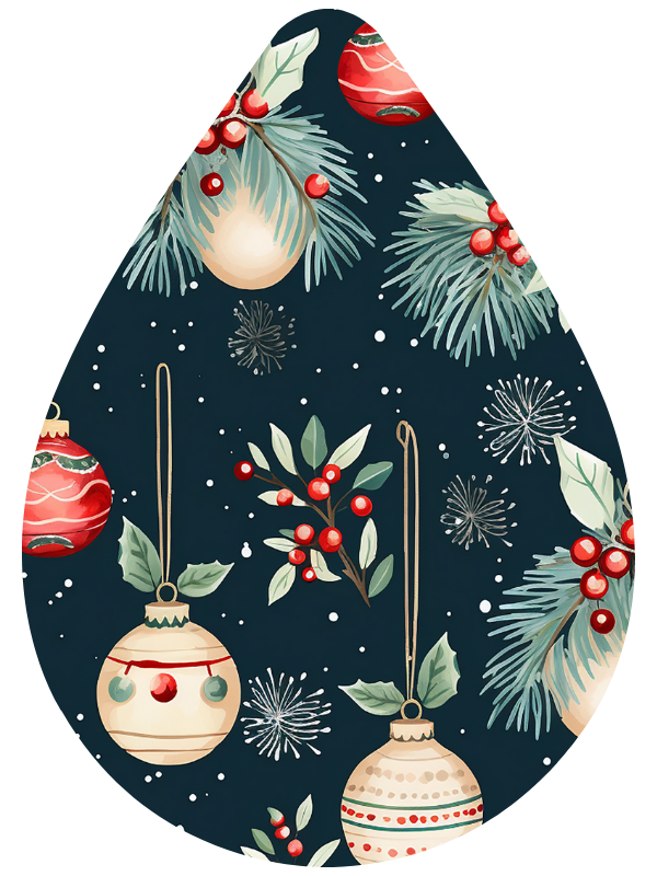 Christmas Tear Drop Earrings
