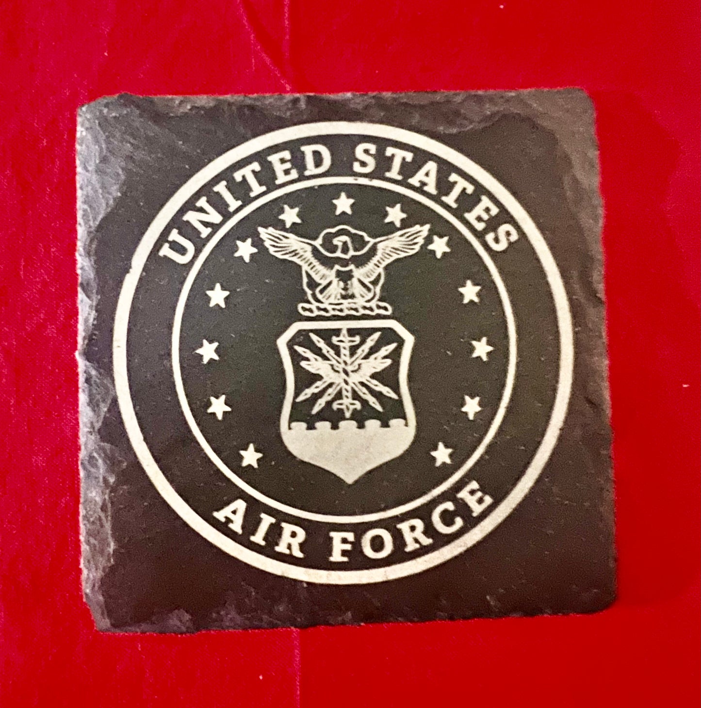 US Air Force slate coaster