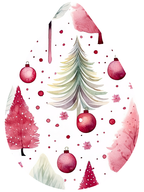 Christmas Tear Drop Earrings