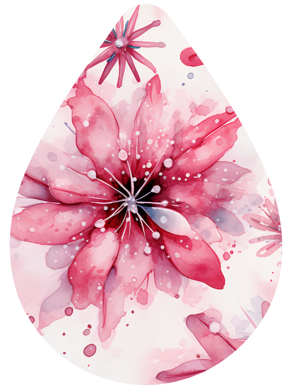 Teardrop Earrings Winter Flowers