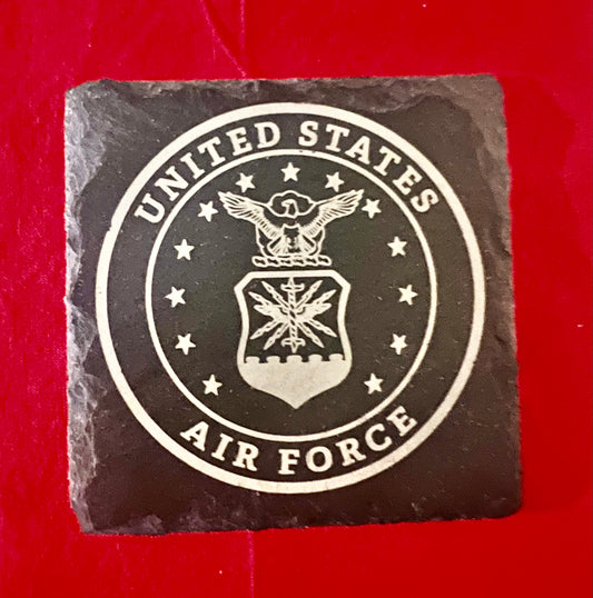 US Air Force slate coaster