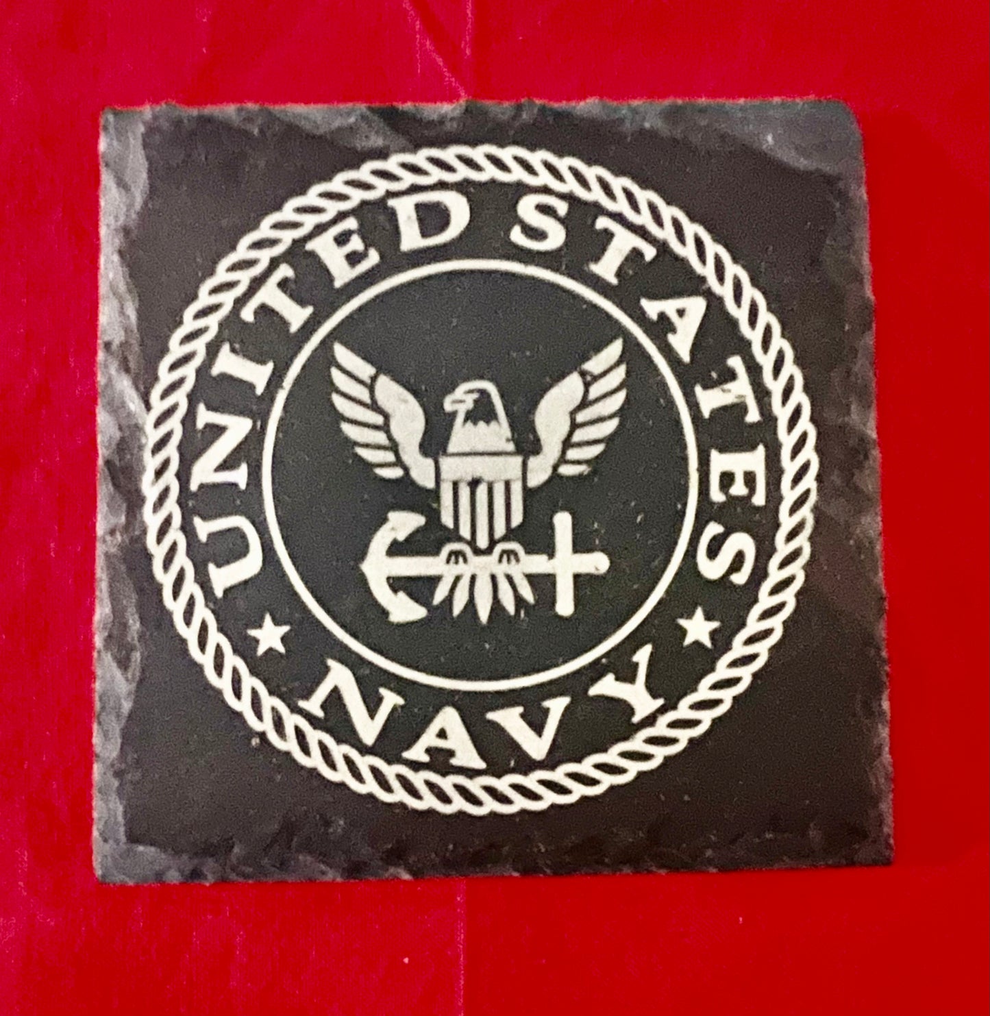 US Navy slate coaster