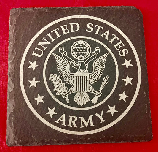 US Army slate coaster
