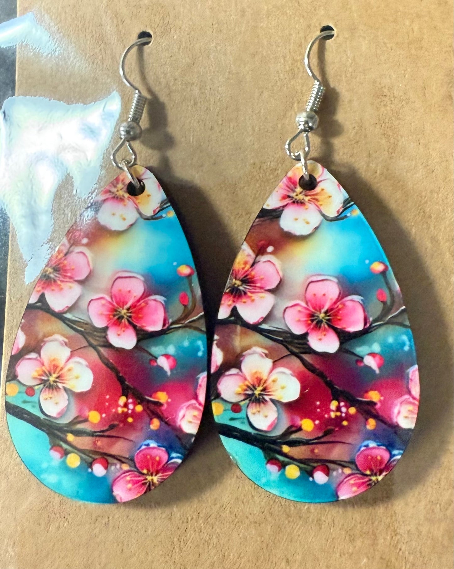 Teardrop Earrings Floral