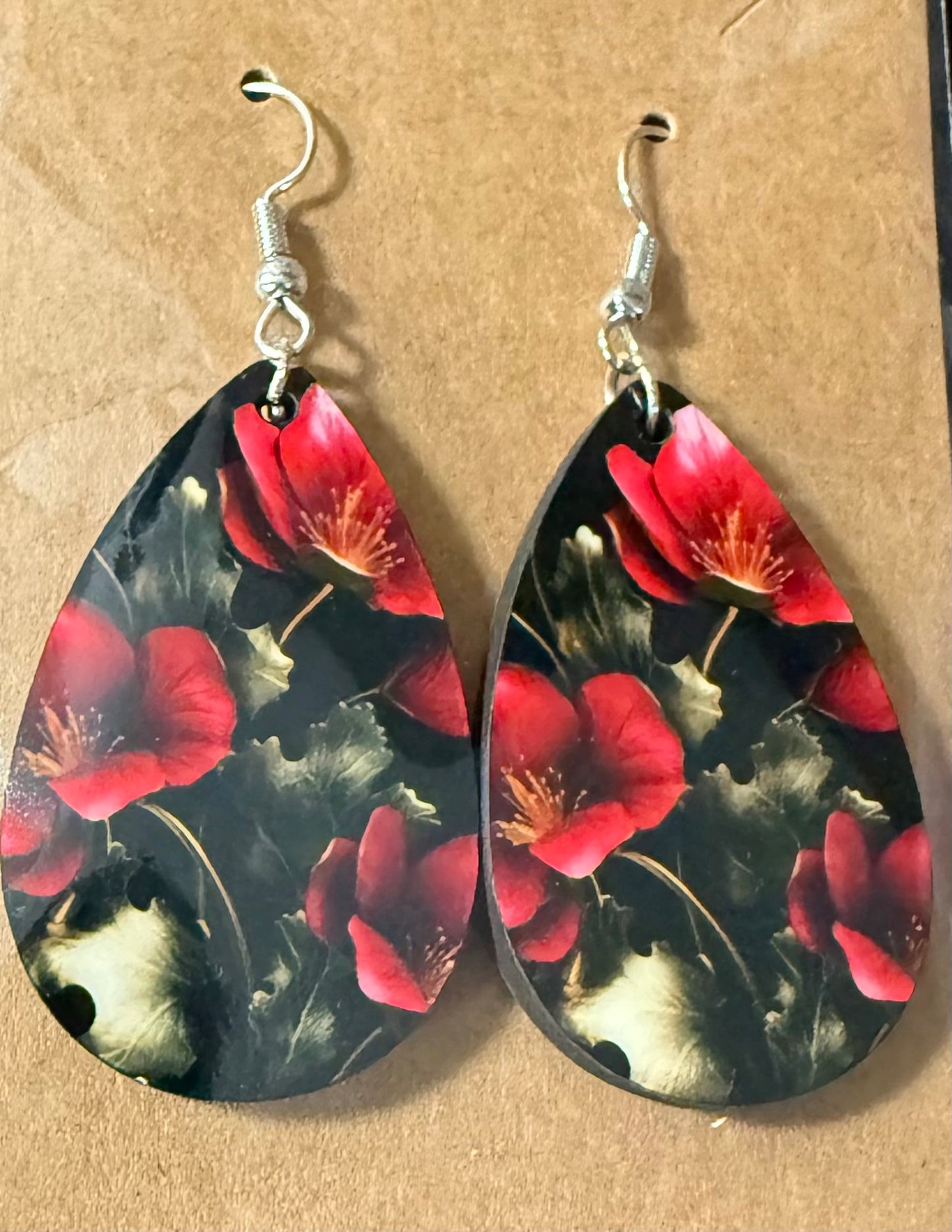 Teardrop Earrings Floral