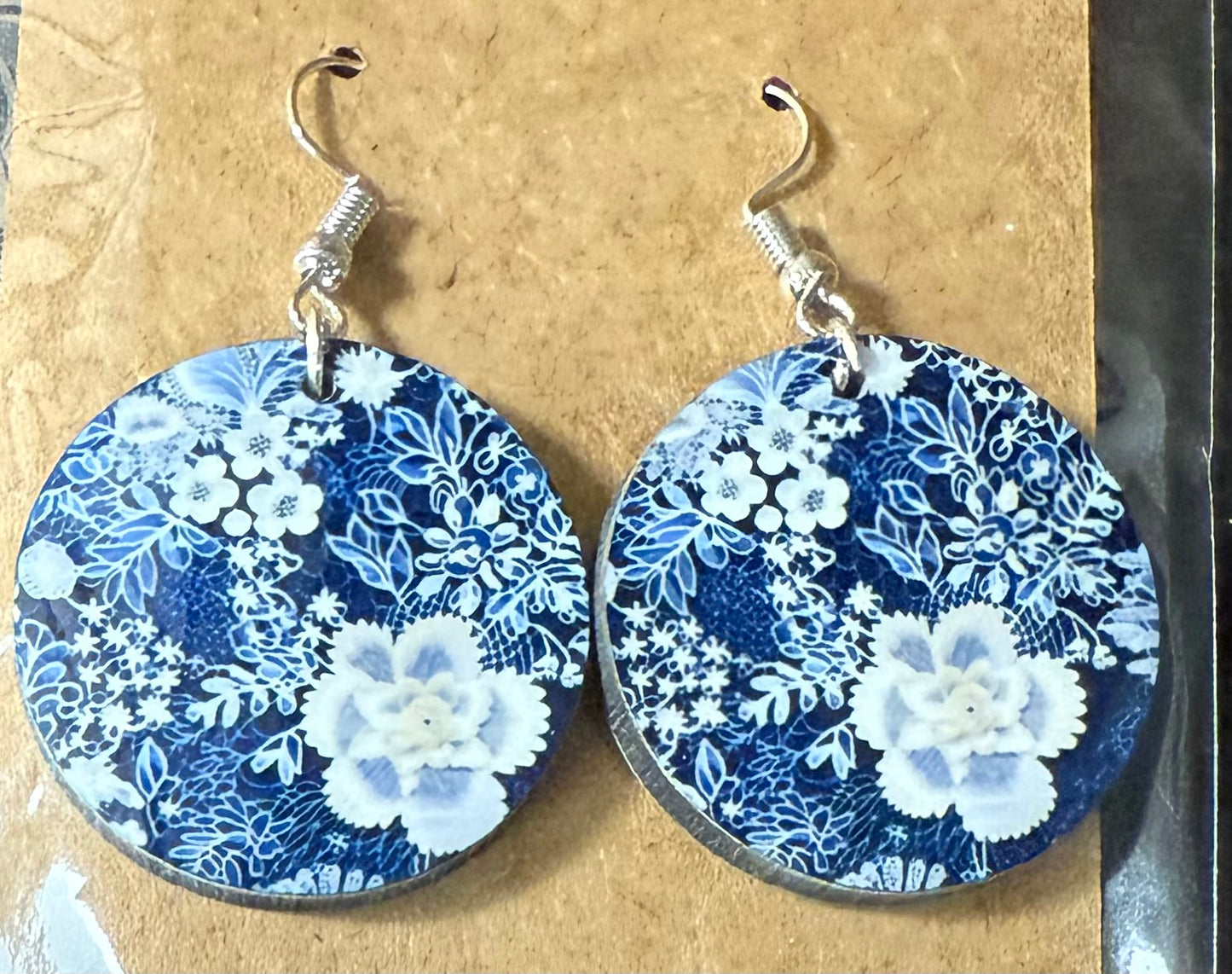 Round Earrings Floral