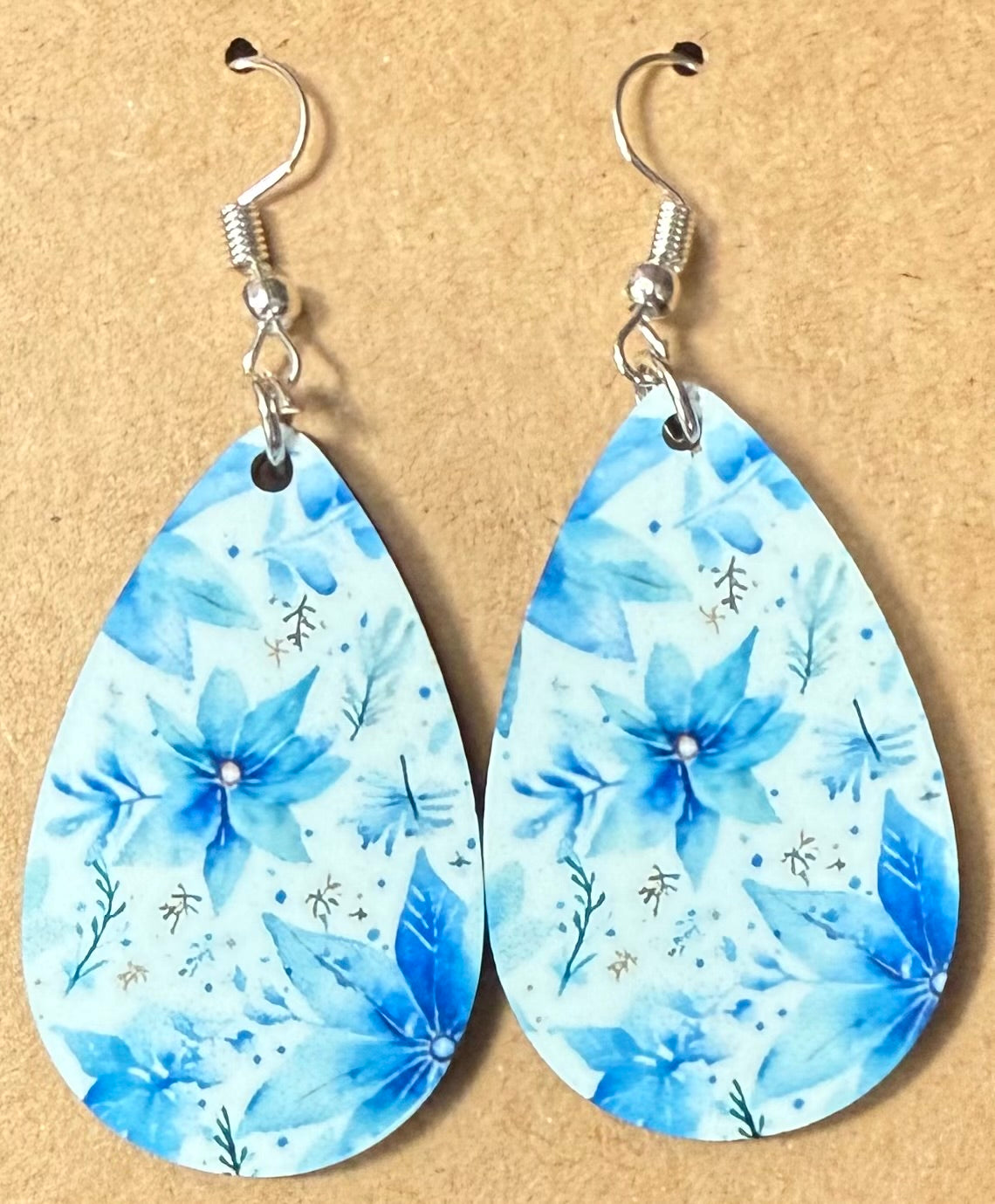 Teardrop Earrings Winter Flowers