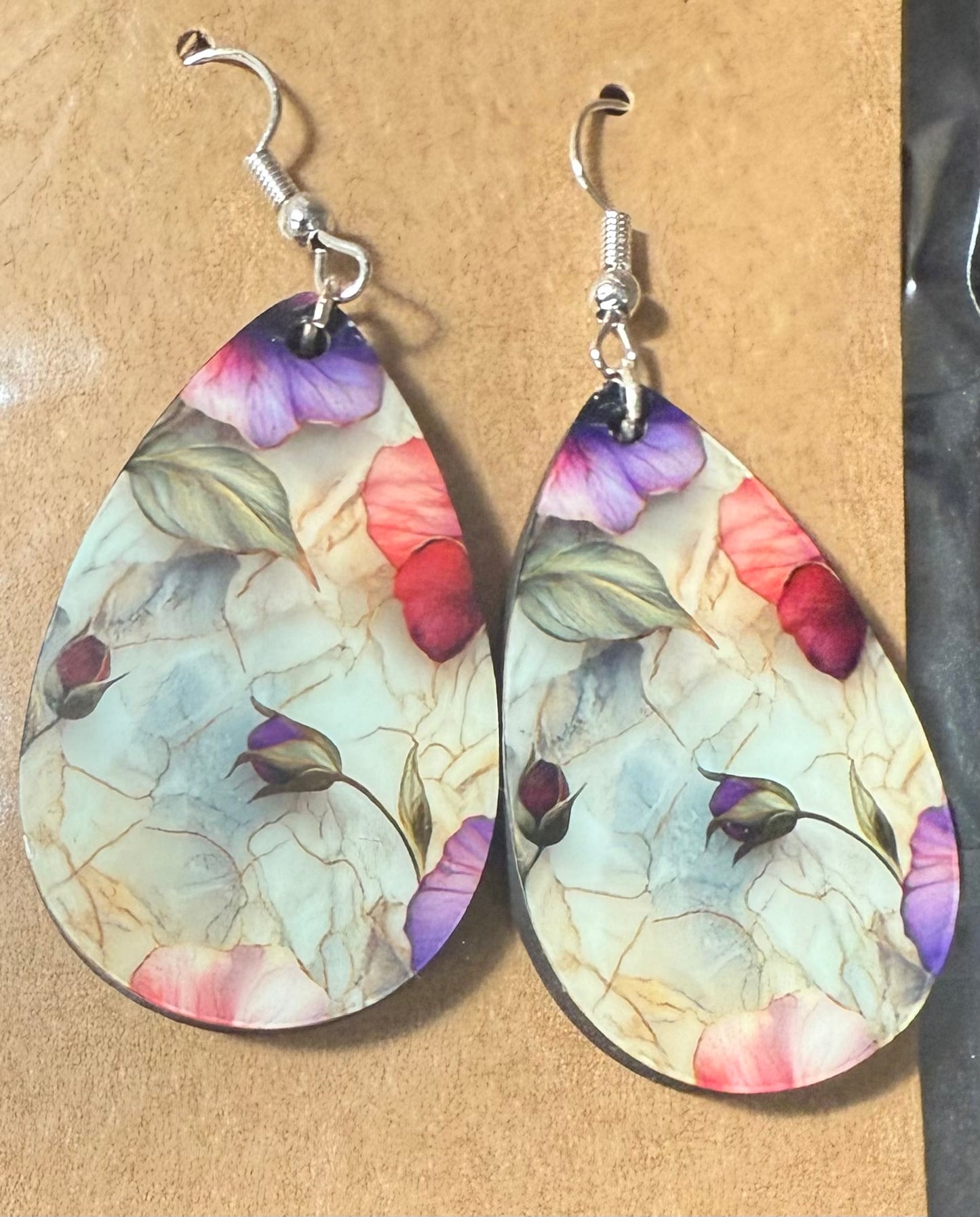 Teardrop Earrings Floral